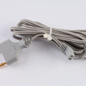 Reusable Silicone Bipolar Cable, US2 Pin Plug Moulded Plug.