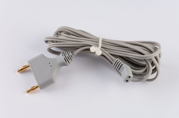 Reusable Silicone Bipolar Cable, US2 Pin Plug Moulded Plug.